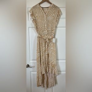 NWT Fair Haven X-large high low tan animal print dress